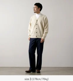 YONETOMI NEW BASIC / Rigid Cashmere Knit Cardigan