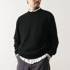 YONETOMI NEW BASIC / Rigid Cashmere Knit Pullover Garment Dyed