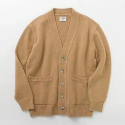 YONETOMI NEW BASIC / Soft lamb wool knit cardigan