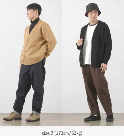 YONETOMI NEW BASIC / Soft lamb wool knit cardigan