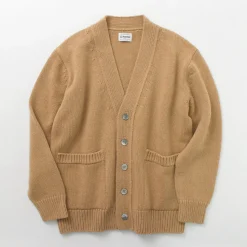 YONETOMI NEW BASIC / Soft lamb wool knit cardigan