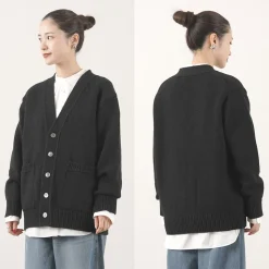 YONETOMI NEW BASIC / Soft lamb wool knit cardigan