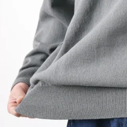 YONETOMI NEW BASIC / Wave Cotton Knit Pullover