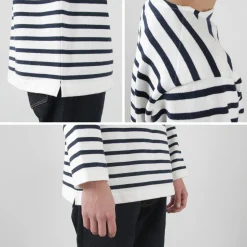YONETOMI NEW BASIC / Wave Cotton Basque Knit Pullover